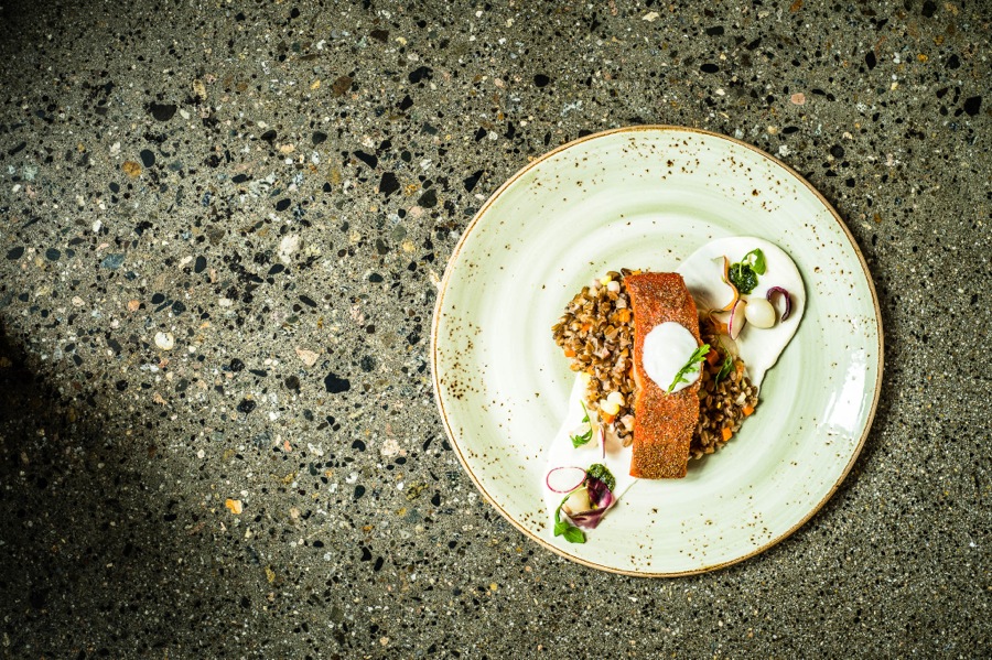 A beautifully plated dish