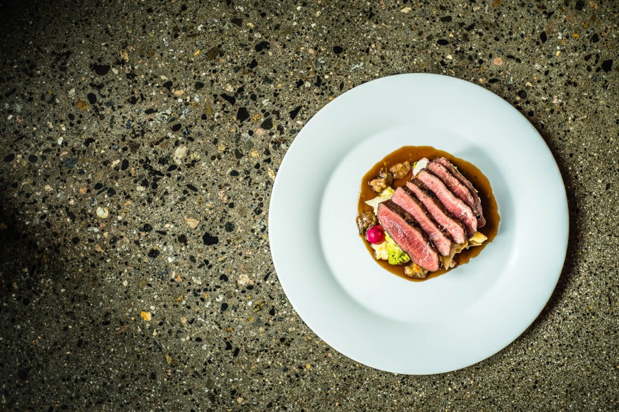 Beautifully cooked rare beef