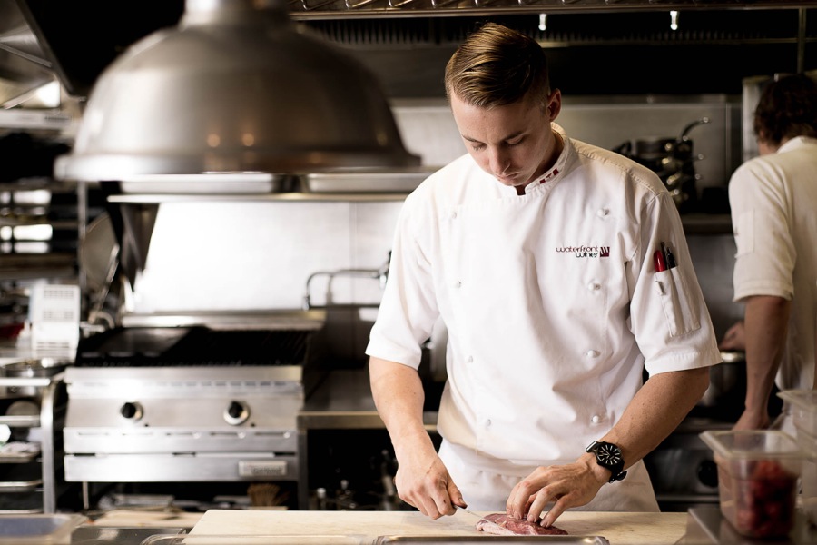 Waterfront Wines kitchen team