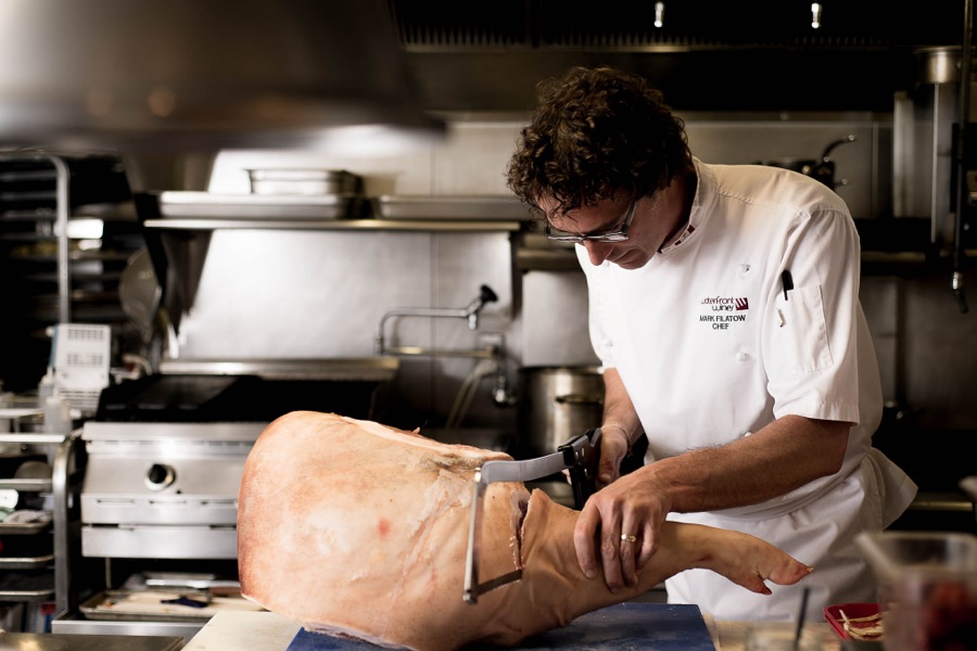 Waterfront Wines kitchen in action