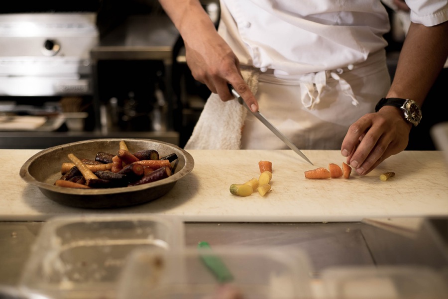 Waterfront Wines kitchen in action